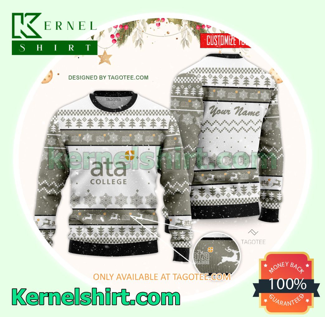 ATA College-Cincinnati Logo Xmas Knit Sweaters