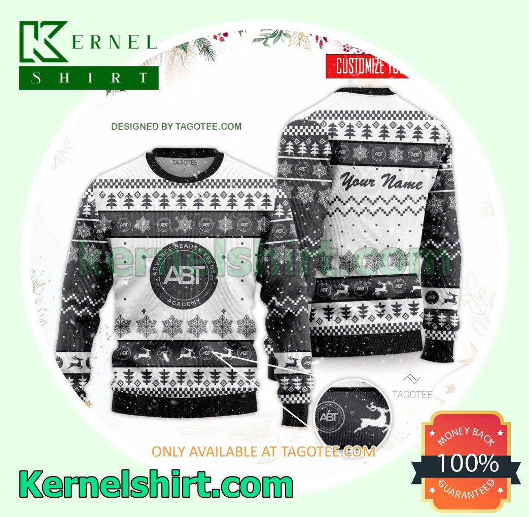 Advance Beauty Techs Academy Logo Xmas Knit Sweaters