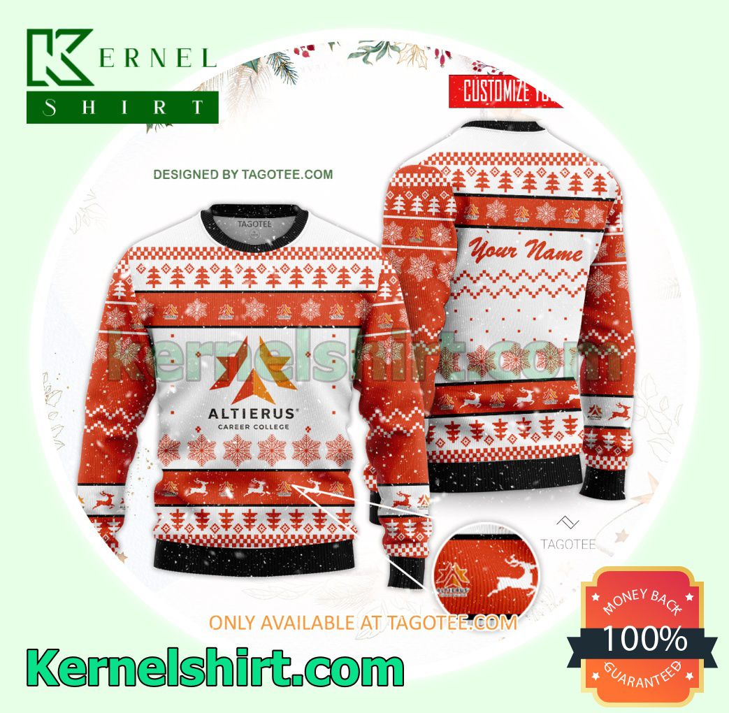 Altierus Career College Logo Xmas Knit Sweaters