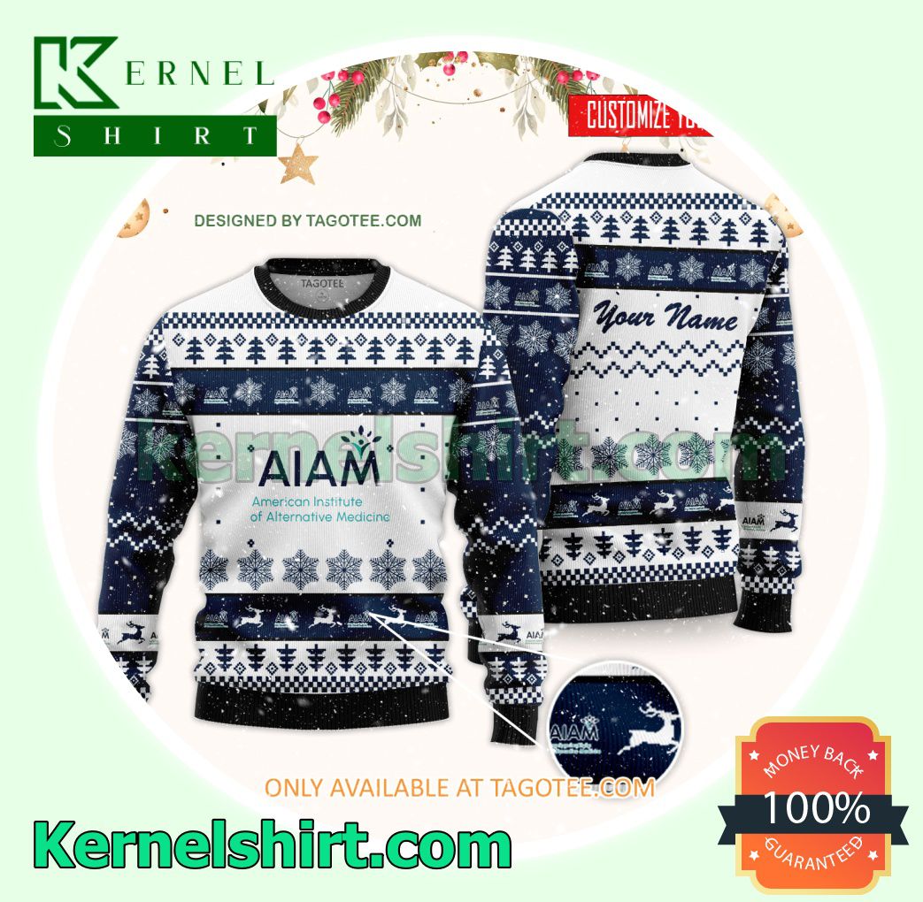 American Institute of Alternative Medicine Logo Xmas Knit Sweaters