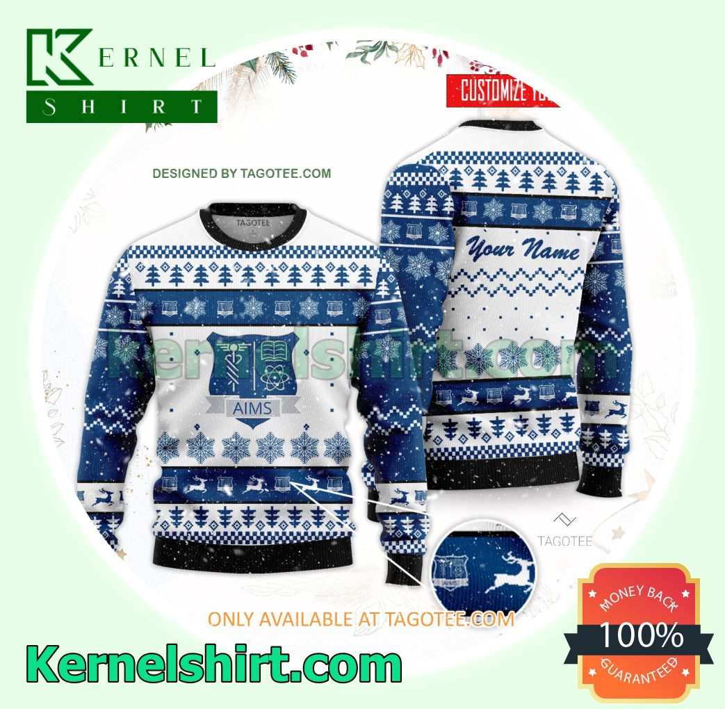 American Institute of Medical Sciences & Education Logo Xmas Knit Sweaters