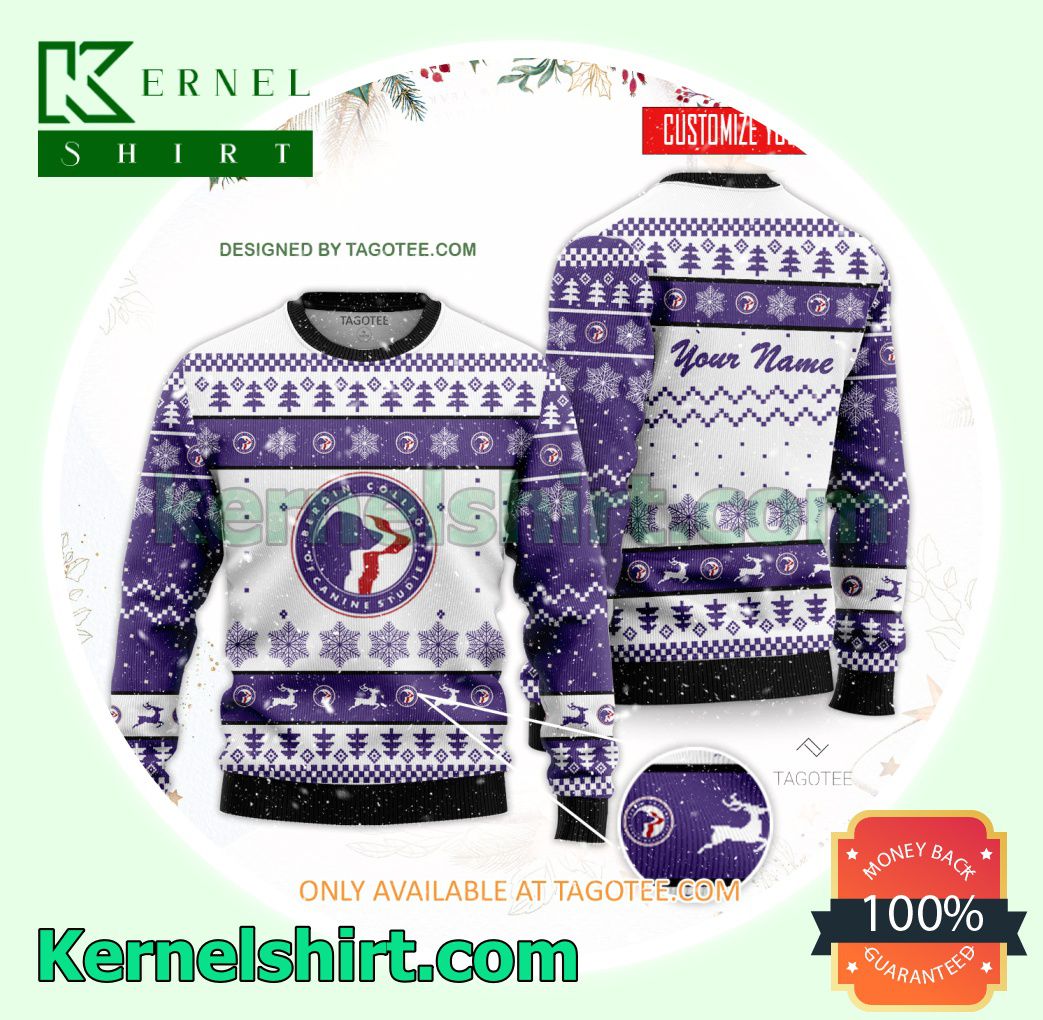 Bergin University of Canine Studies Logo Xmas Knit Sweaters