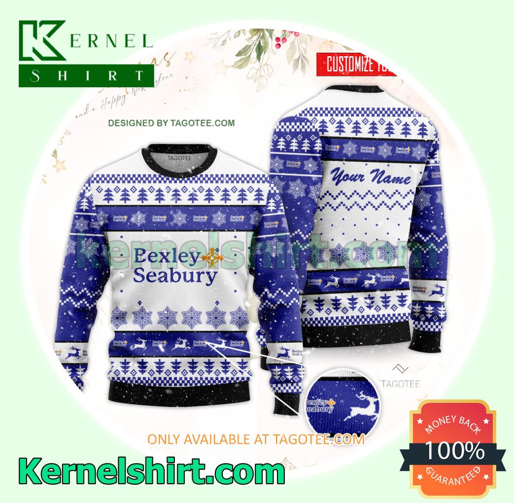 Bexley Hall Seabury Western Theological Seminary Federation Inc. Logo Xmas Knit Sweaters