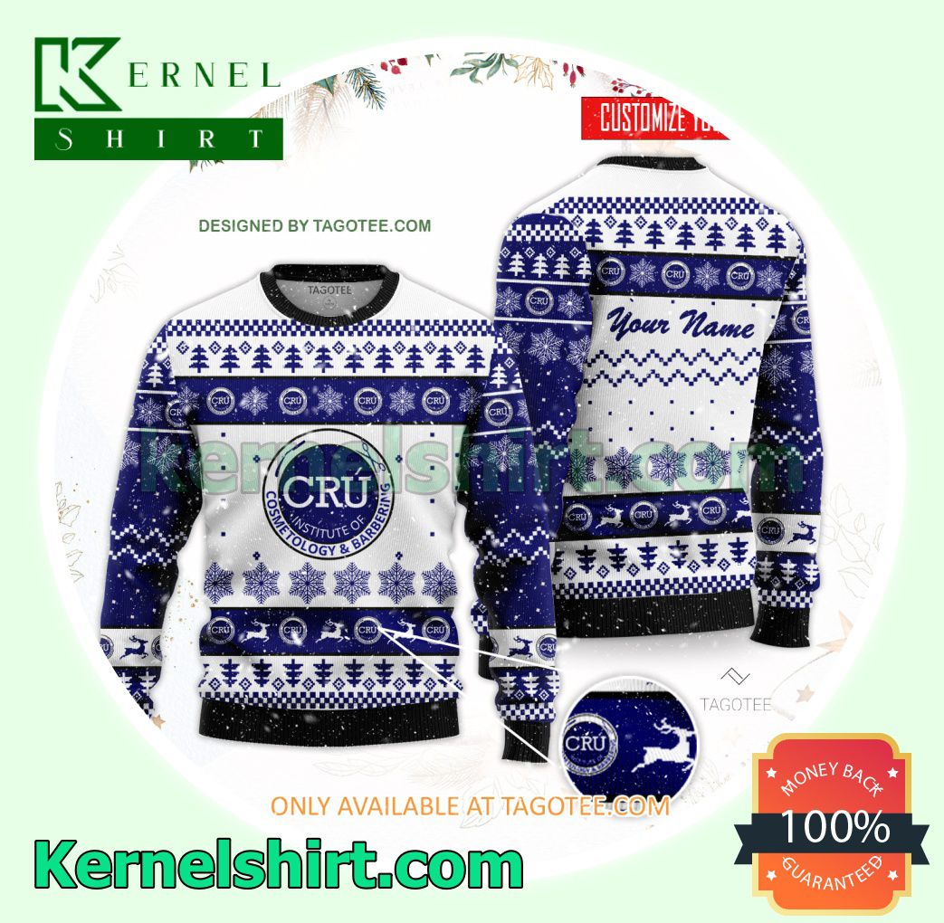 CRU Institute of Cosmetology and Barbering Xmas Knit Sweaters