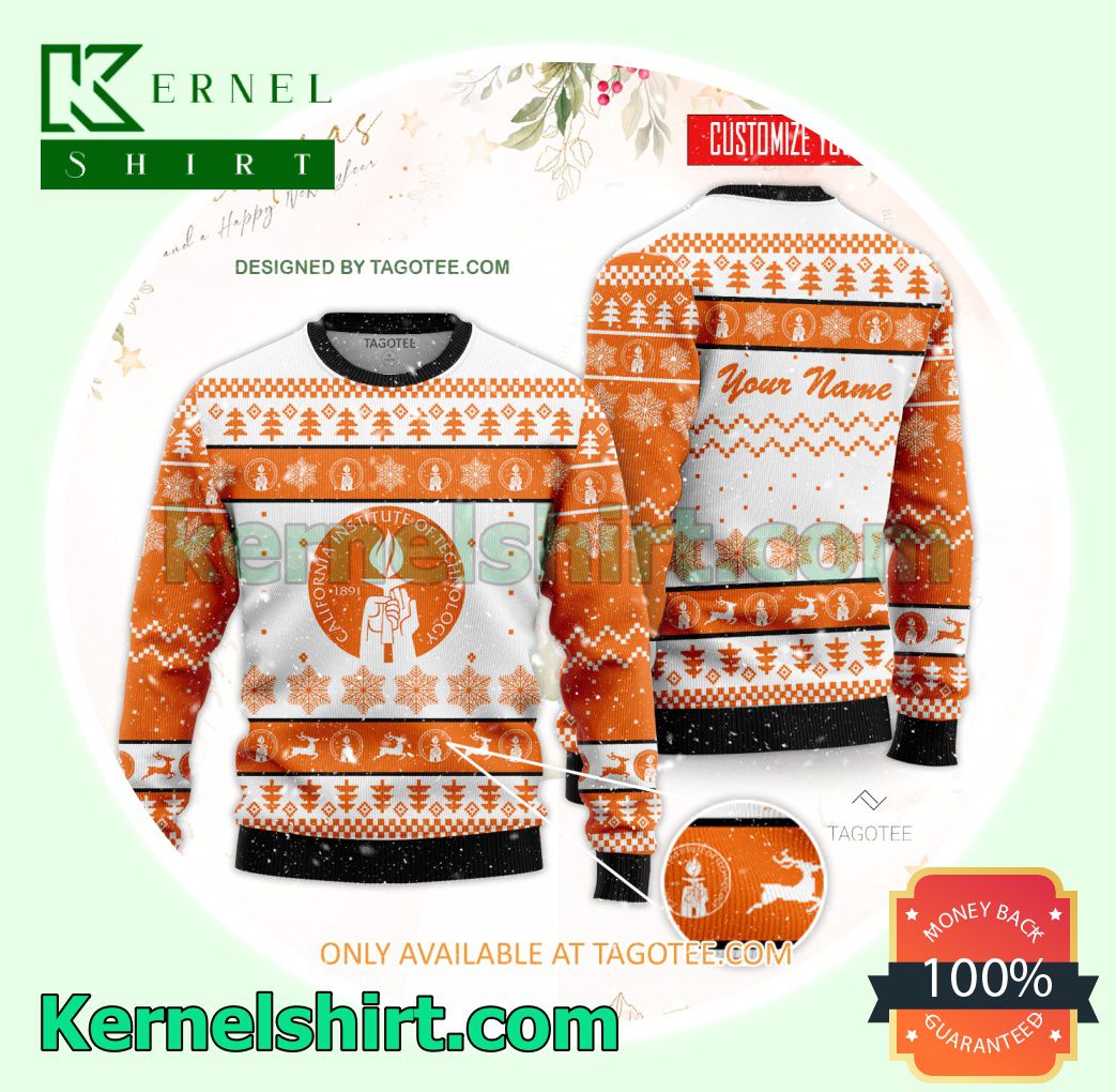 California Institute of Technology Logo Xmas Knit Sweaters