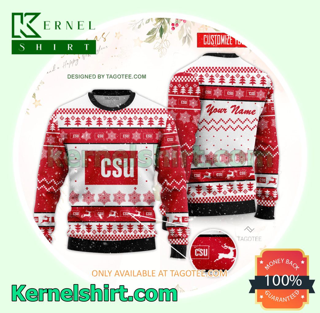 California State University Logo Xmas Knit Sweaters