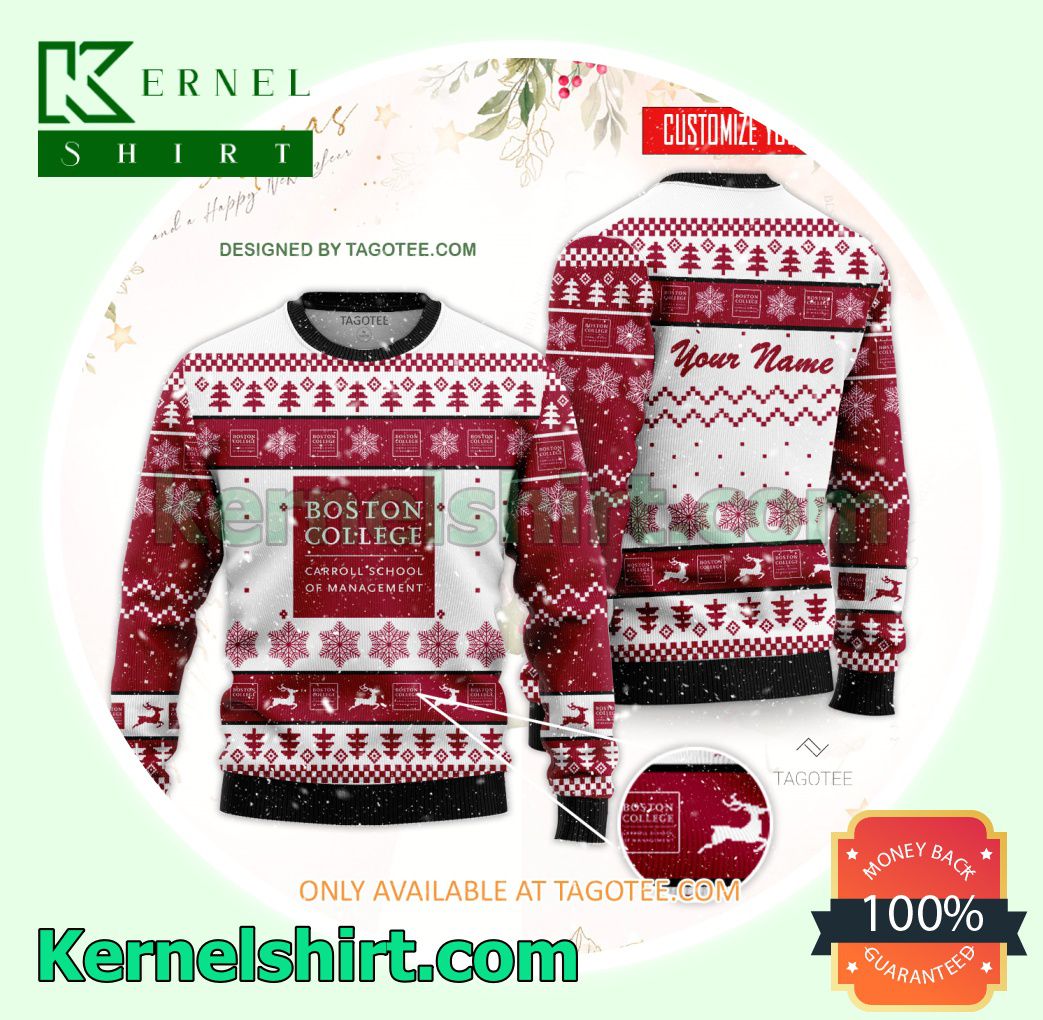 Carroll School of Management Logo Xmas Knit Sweaters