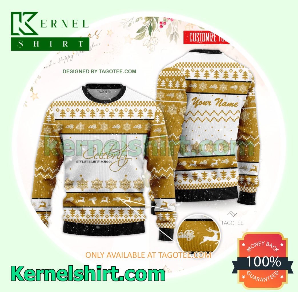 Celebrity Stylist Beauty School Student Xmas Knit Sweaters