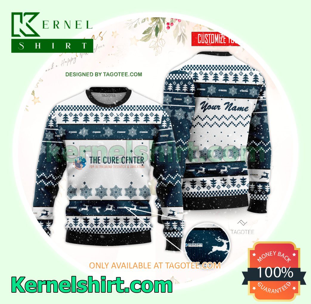 Center for Ultrasound Research & Education Logo Xmas Knit Sweaters