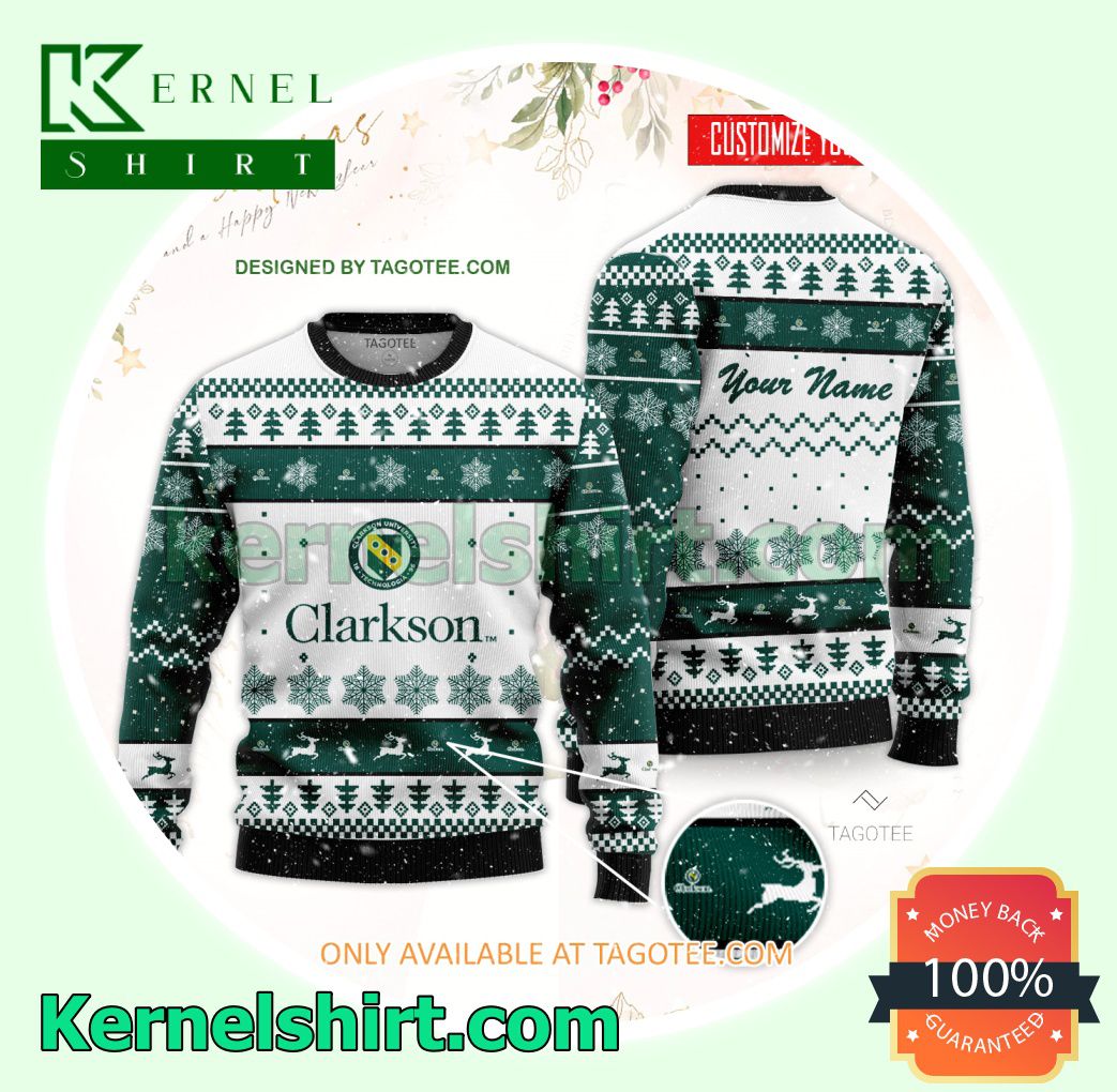 Clarkson University Logo Xmas Knit Sweaters