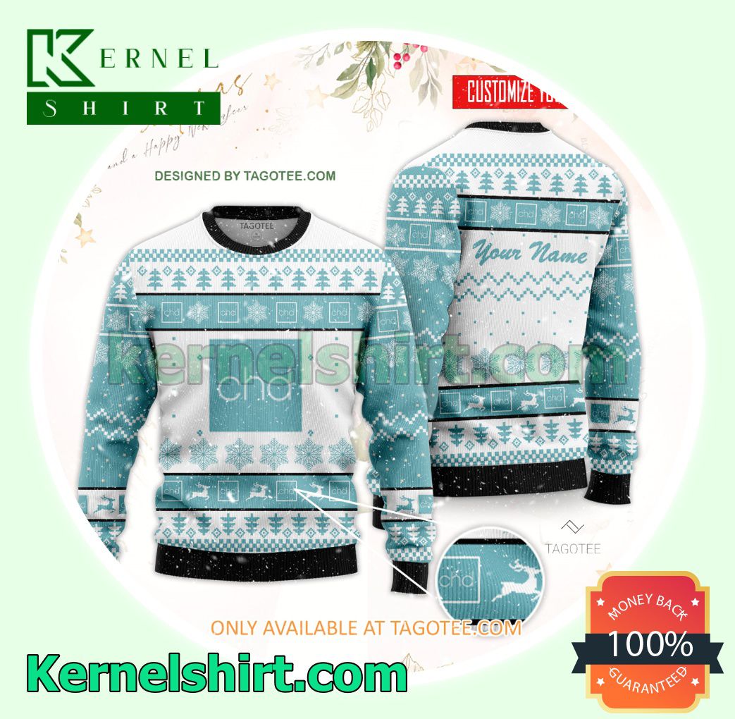 College of Hair Design Logo Xmas Knit Sweaters