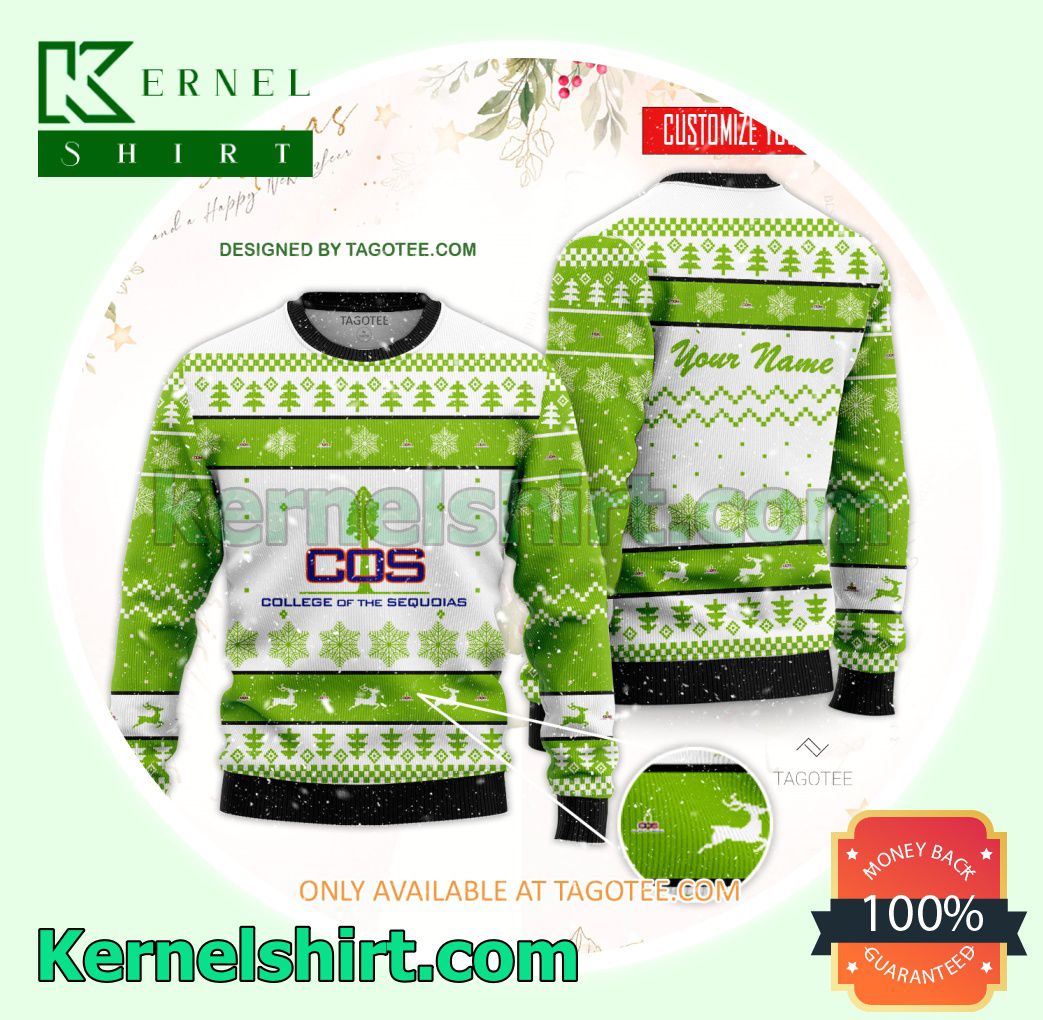 College of the Sequoias Logo Xmas Knitted Sweaters