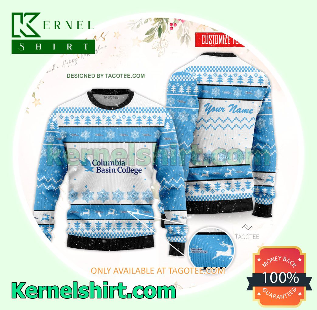 Columbia Basin College Logo Xmas Knit Sweaters