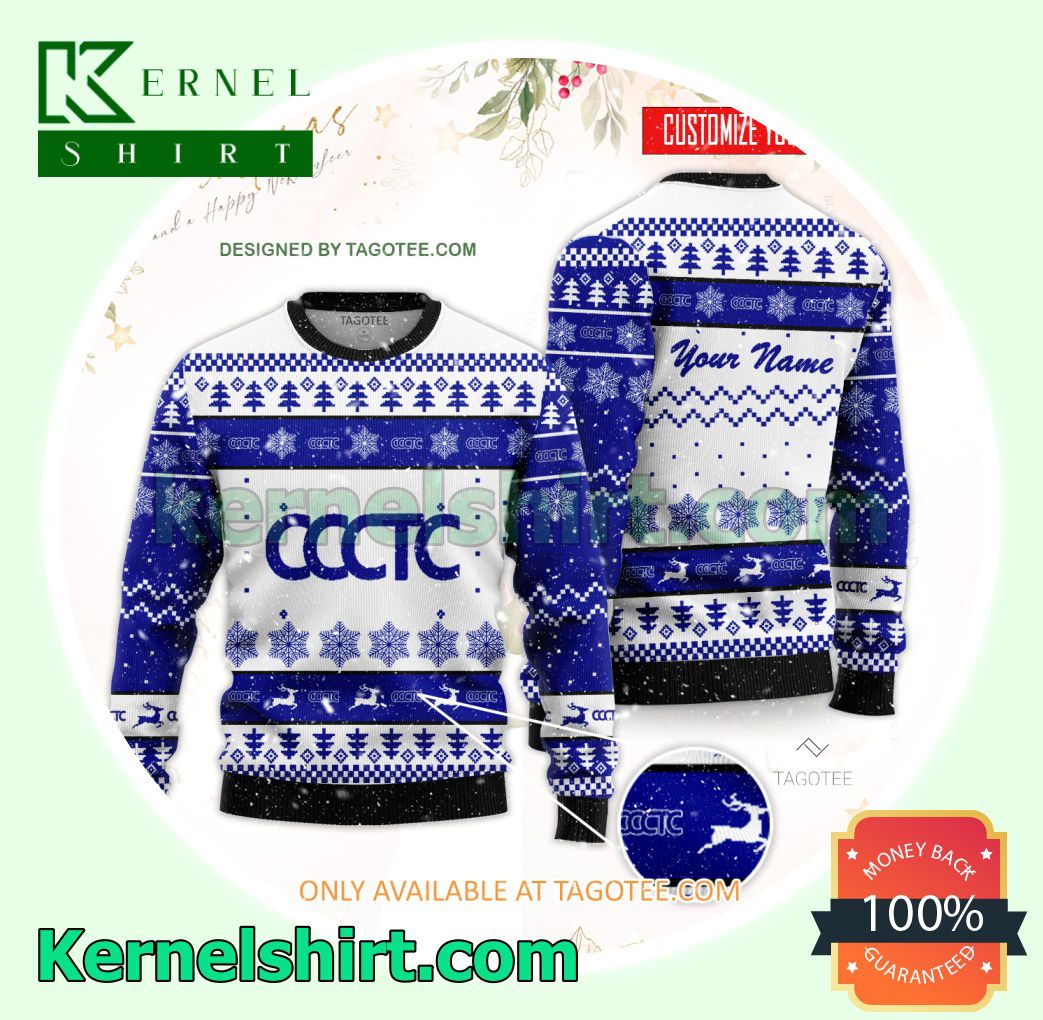 Columbiana County Career and Technical Center Logo Xmas Knit Sweaters