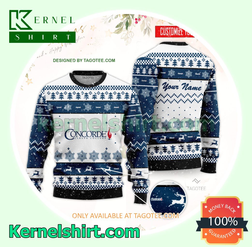 Concorde Career College-Portland Logo Xmas Knit Sweaters