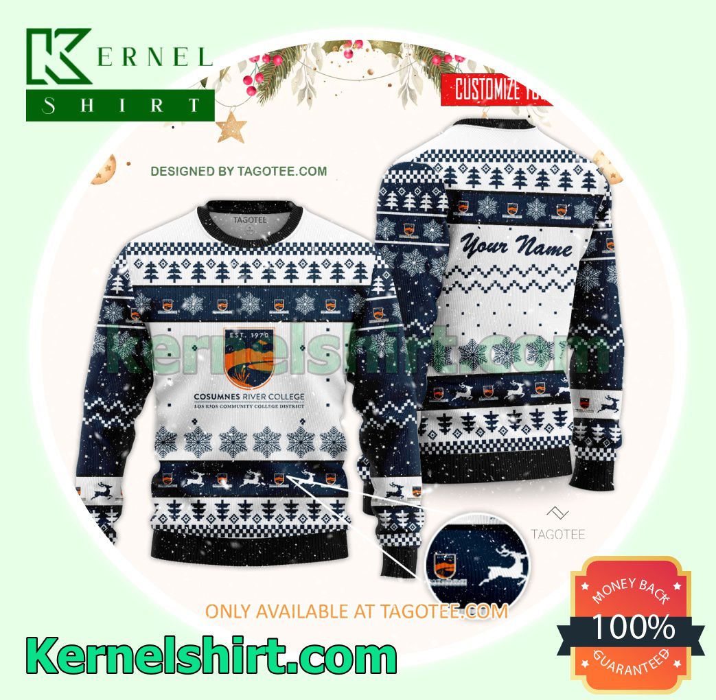 Cosumnes River College Logo Xmas Knit Sweaters