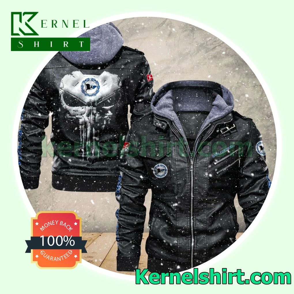 DSC Arminia Bielefeld Leather Bomber Jacket