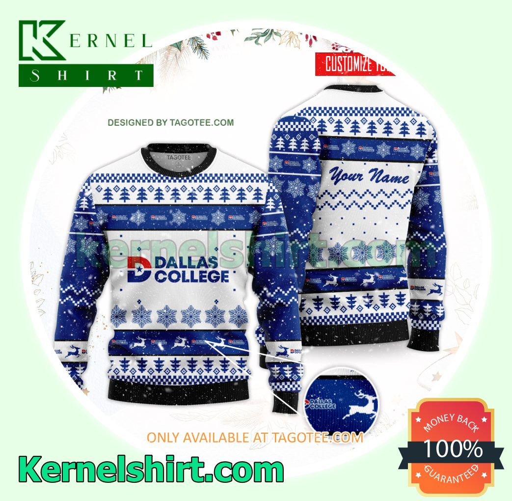 Dallas College Logo Xmas Knit Sweaters