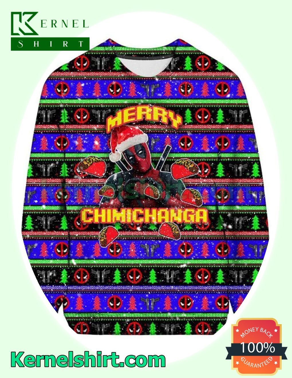 Deadpool Merry Chimichanga Xmas Knit Sweaters