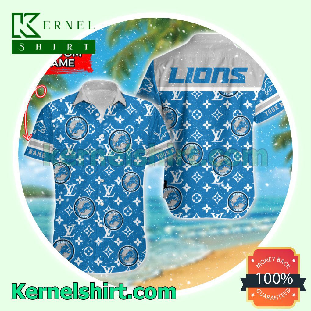 Detroit Lions Luxury Louis Vuitton Beach Shirt
