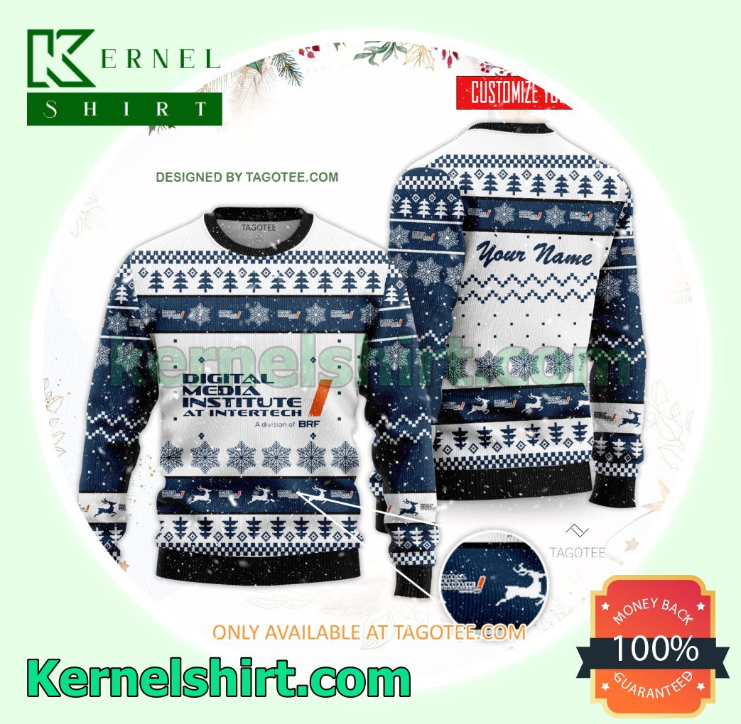 Digital Media Institute at InterTech Logo Xmas Knit Sweaters