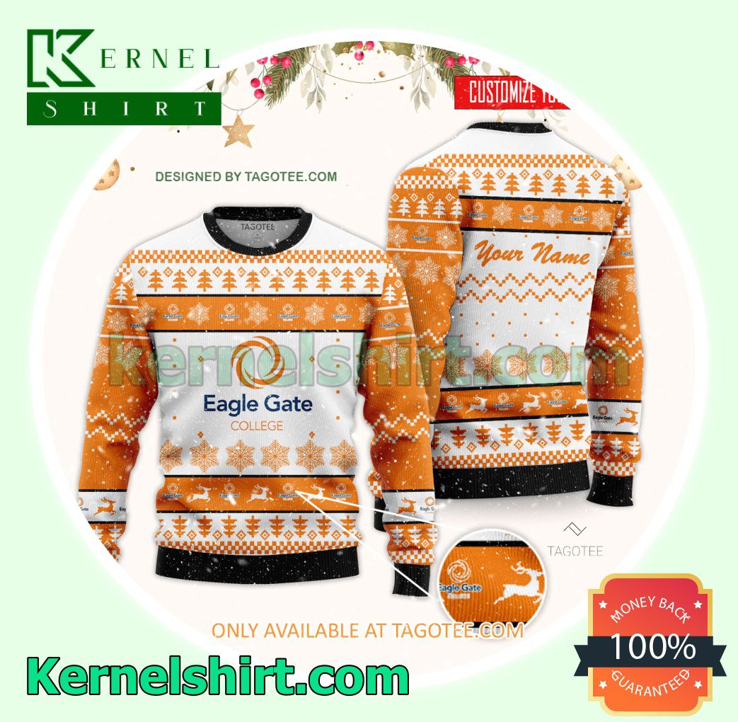 Eagle Gate College Logo Xmas Knit Sweaters