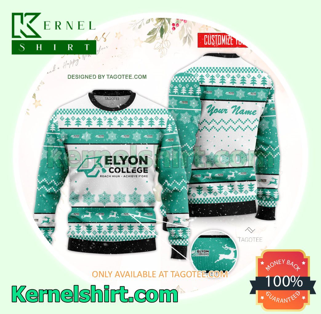 Elyon College Logo Xmas Knit Sweaters