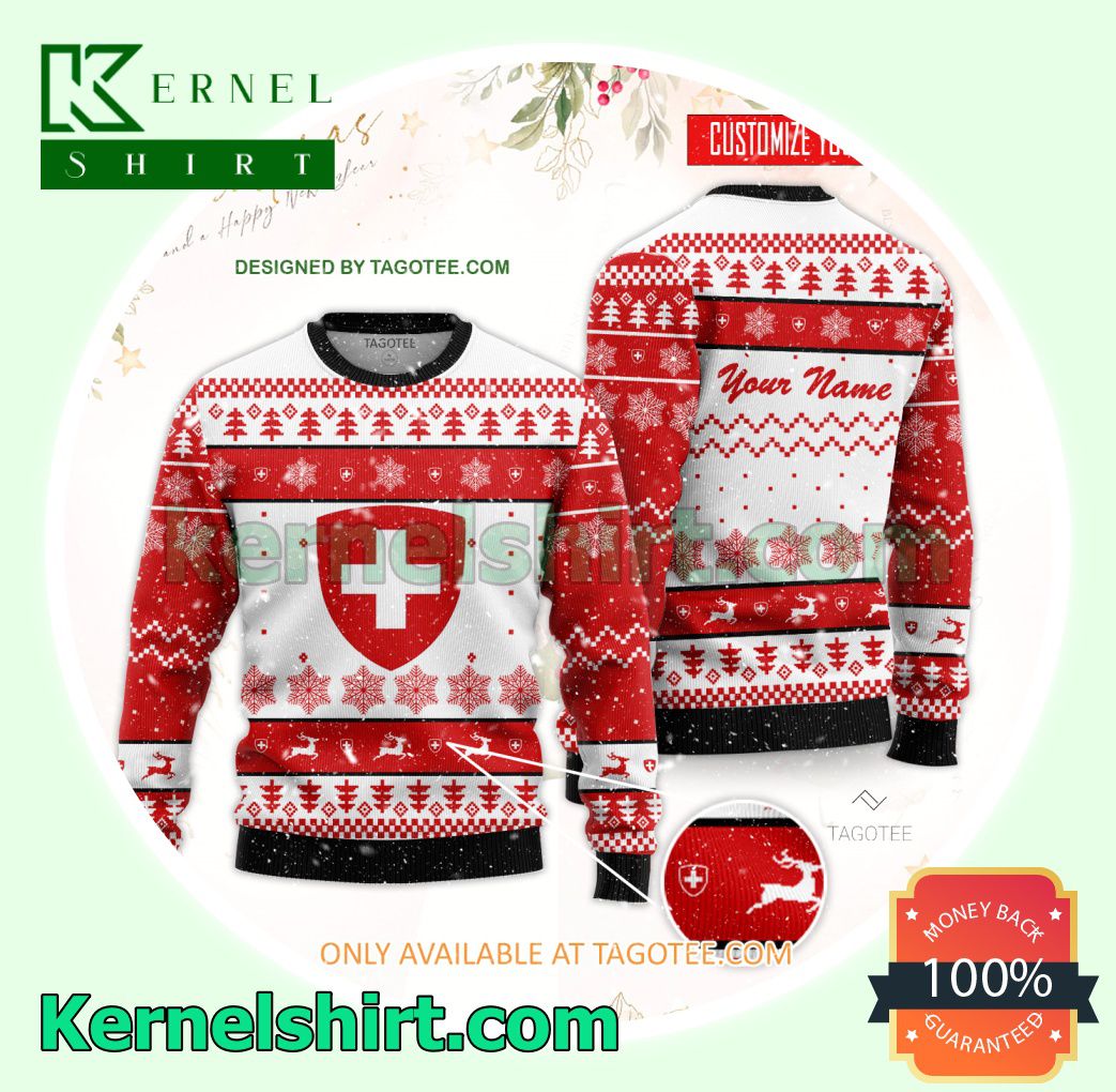 Embassy of Switzerland - Washington Logo Xmas Knitted Sweaters