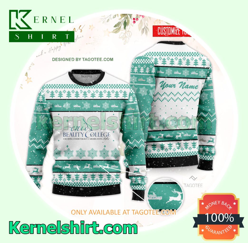 Enid Beauty College Logo Xmas Knit Sweaters