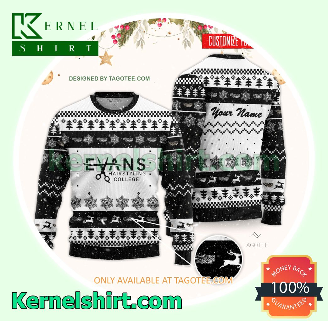 Evans Hairstyling College-Cedar City Logo Xmas Knit Sweaters