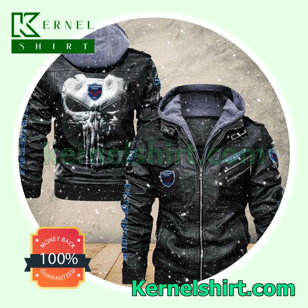 FC Grenoble Rugby Leather Bomber Jacket