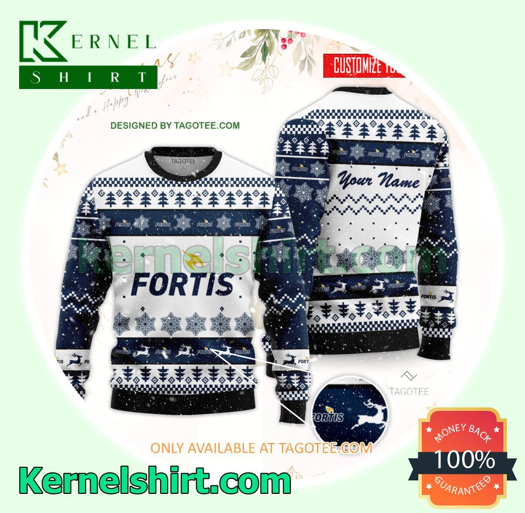 Fortis College-Indianapolis Logo Xmas Knit Sweaters