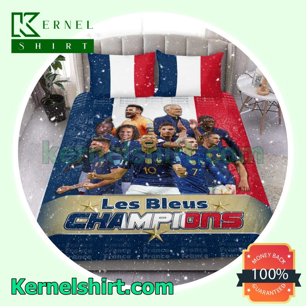 France National Team Lé Bleus Champions Baseball Duvet Sets a