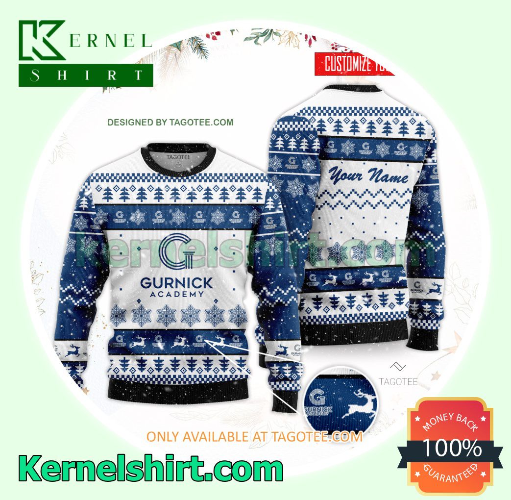 Gurnick Academy of Medical Arts Logo Xmas Knit Sweaters