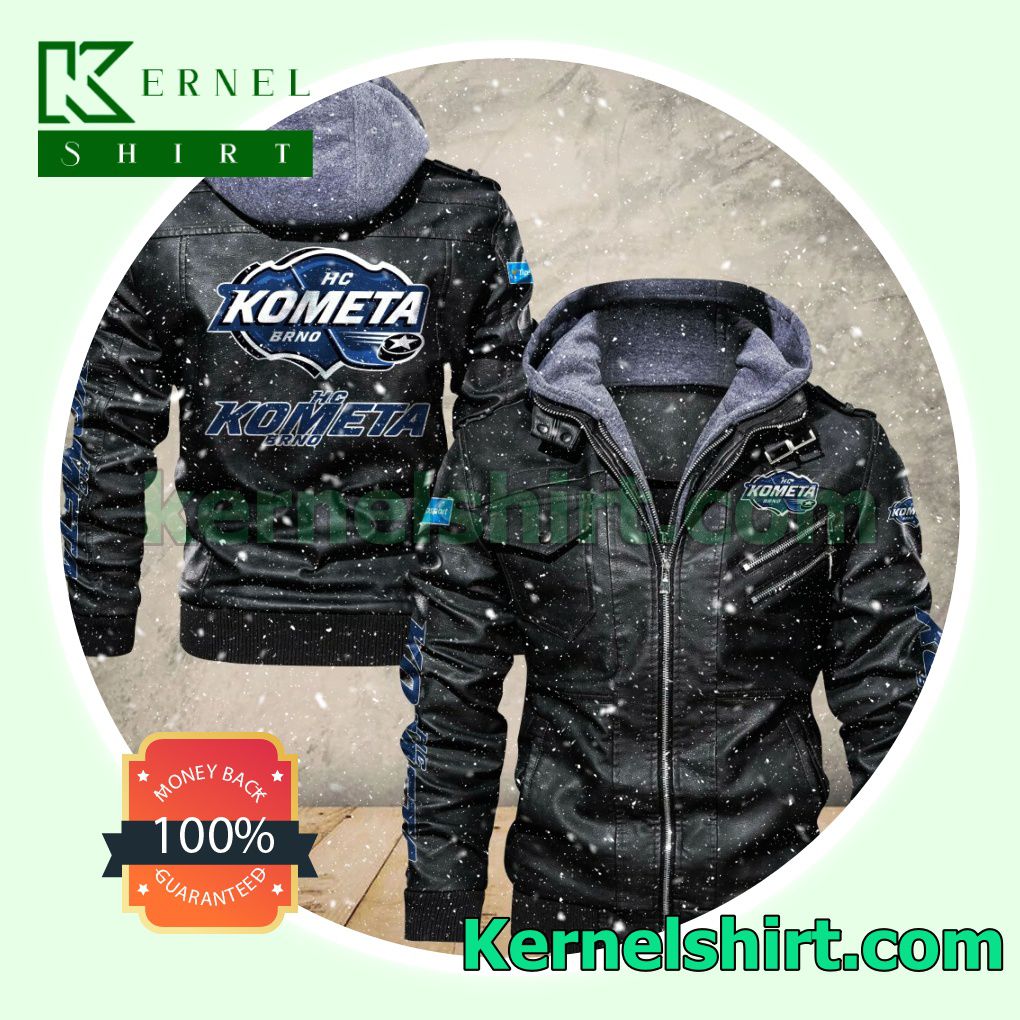 HC Kometa Brno Leather Bomber Jacket