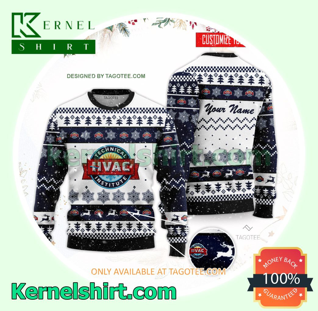 HVAC Technical Institute Logo Xmas Knit Sweaters