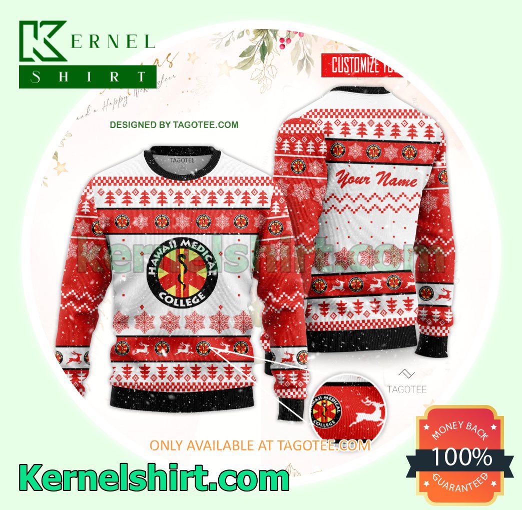 Hawaii Medical College Logo Xmas Knit Sweaters