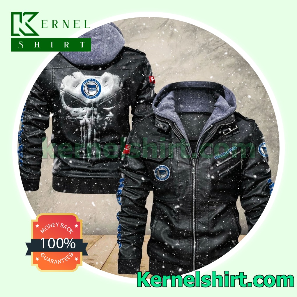 Hertha BSC Leather Bomber Jacket