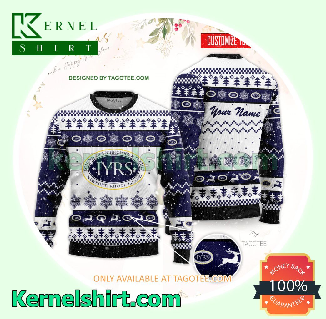IYRS School of Technology & Trades Logo Xmas Knit Sweaters