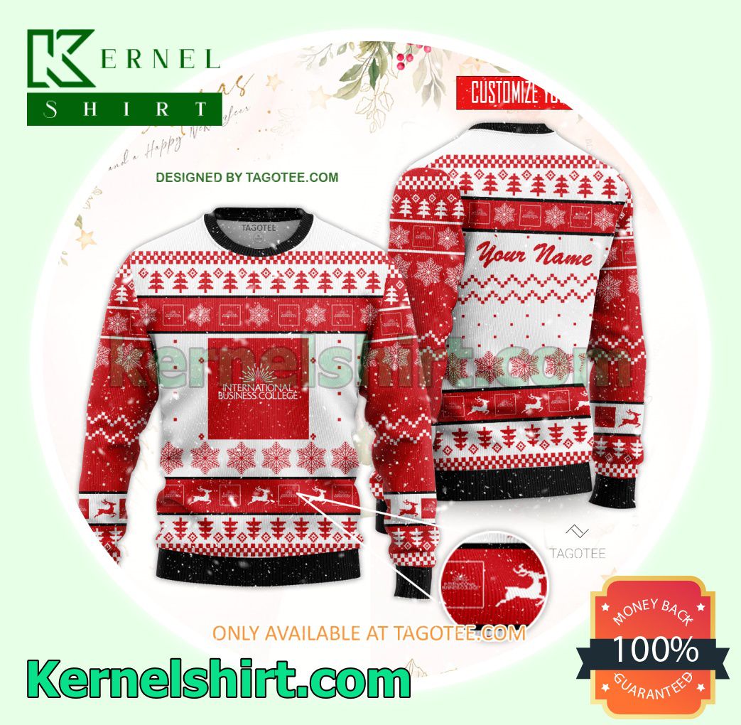 International Business College-Indianapolis Logo Xmas Knit Sweaters