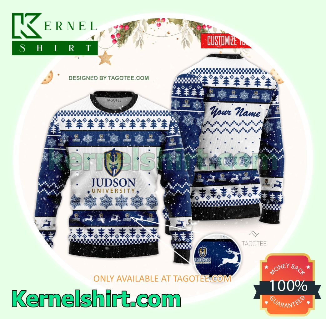 Judson University Logo Xmas Knit Sweaters