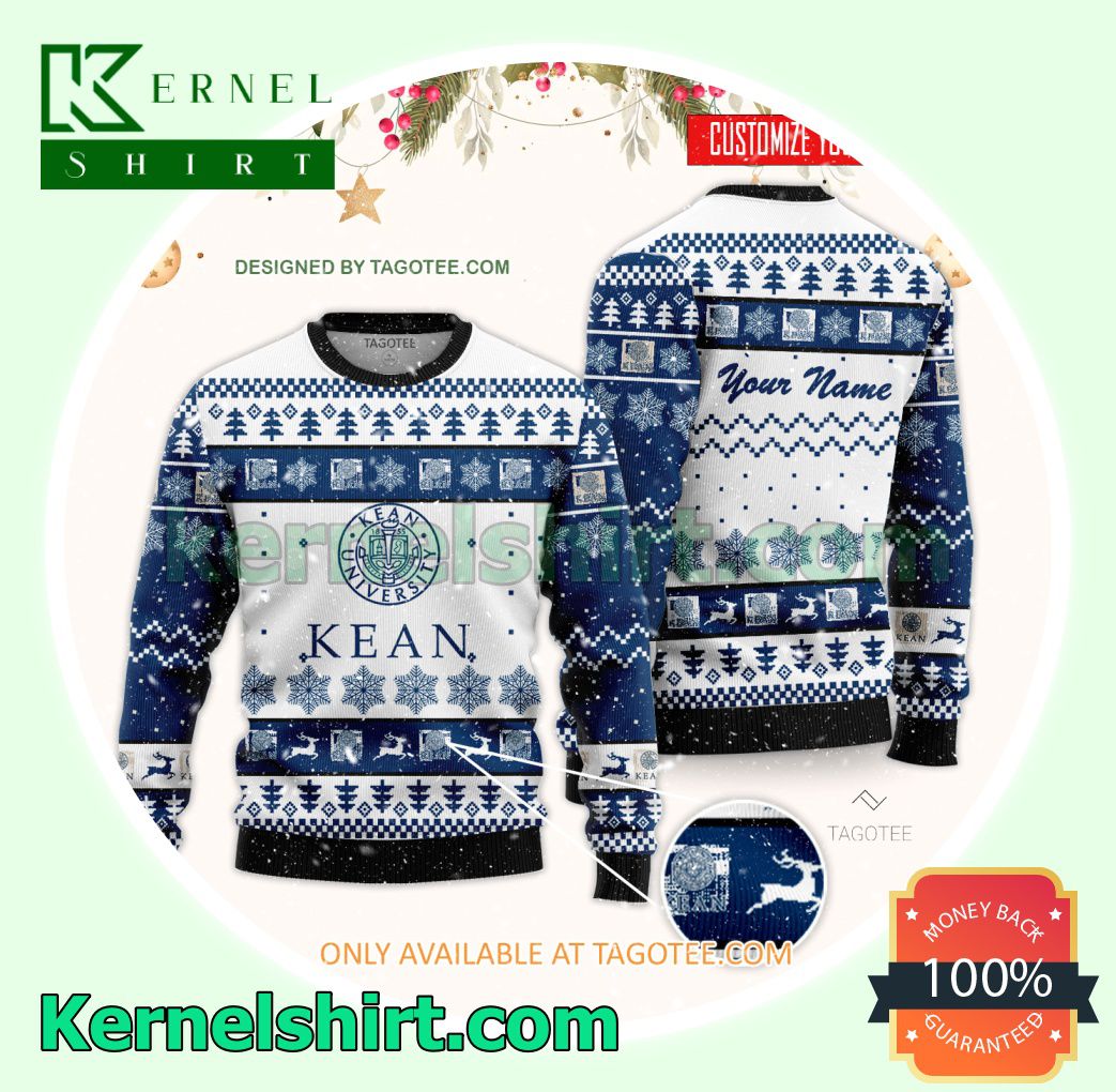 Kean University Logo Xmas Knit Sweaters