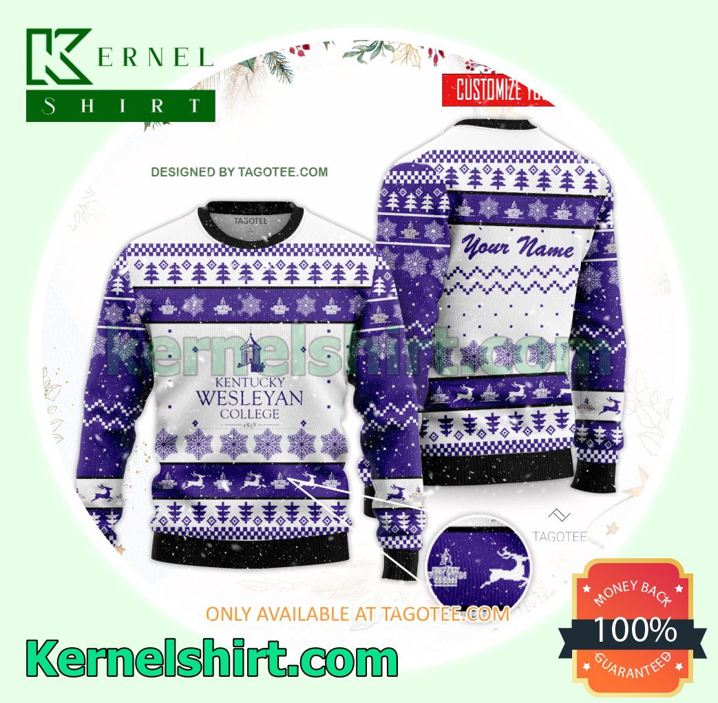 Kentucky Wesleyan College Logo Xmas Knit Sweaters