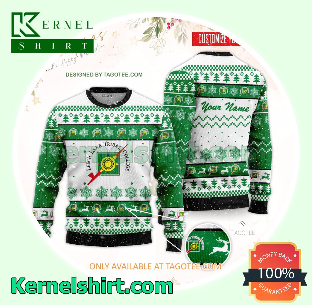 Leech Lake Tribal College Logo Xmas Knit Sweaters