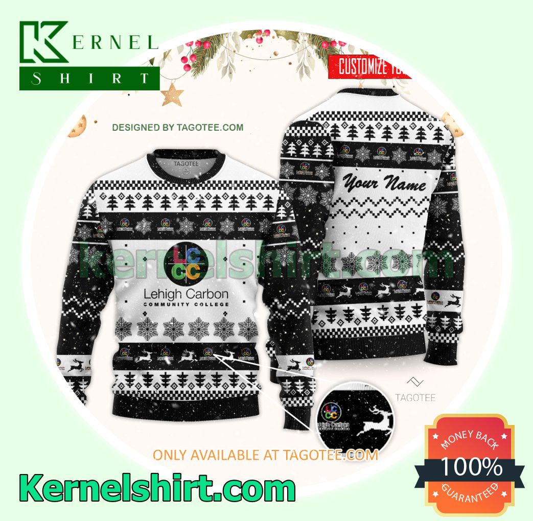 Lehigh Carbon Community College Logo Xmas Knit Sweaters