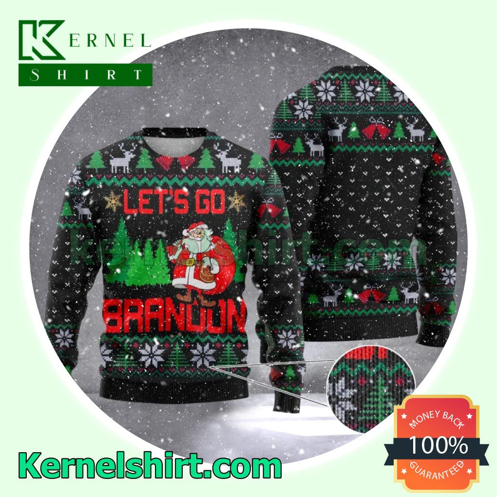 Let's Go Brandon Santa Claus Xmas Knitted Sweaters