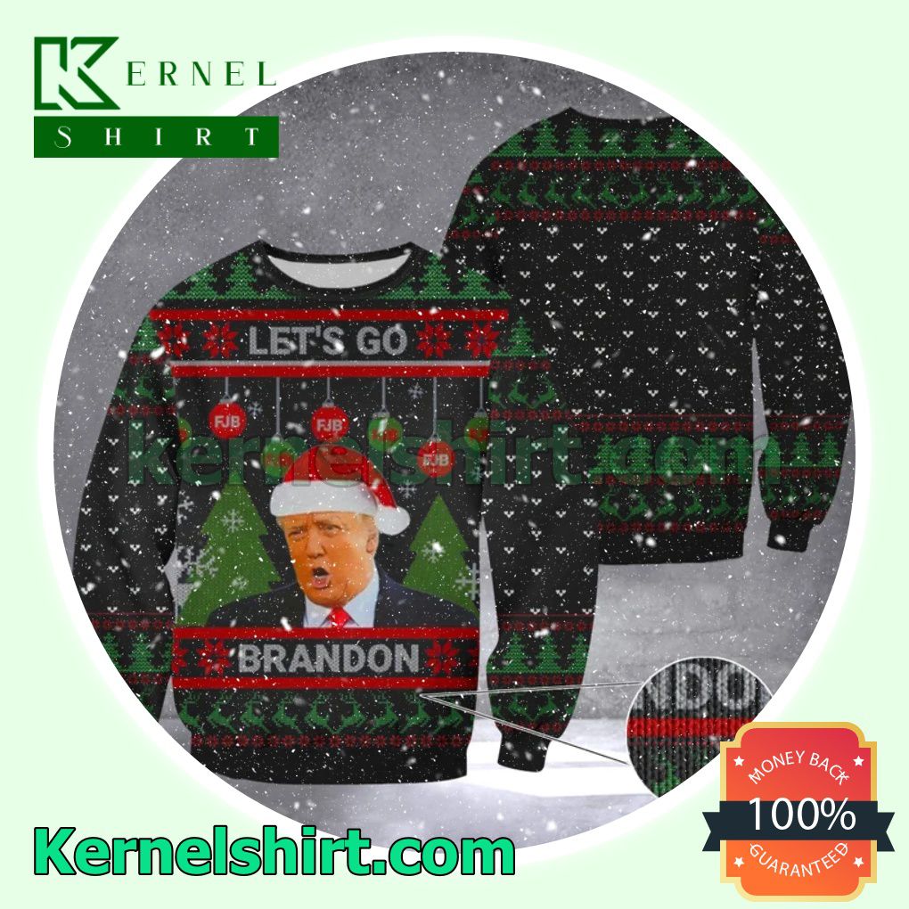 Let's Go Brandon Trump 2024 Xmas Knitted Sweaters