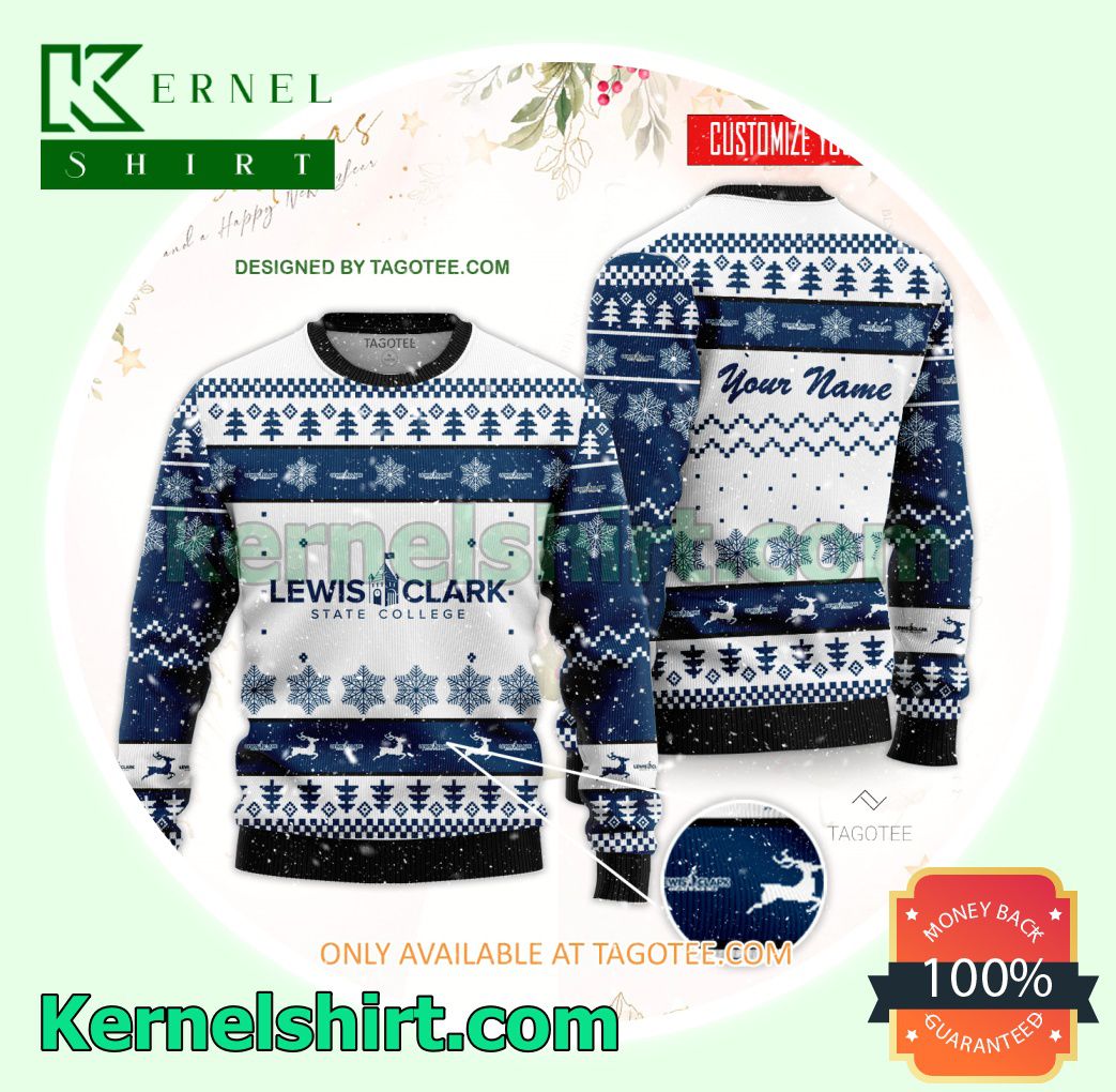 Lewis Clark State College Logo Xmas Knit Sweaters