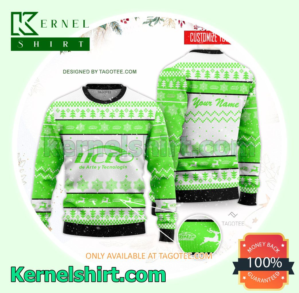 Liceo de Arte y Tecnologia Logo Xmas Knit Sweaters