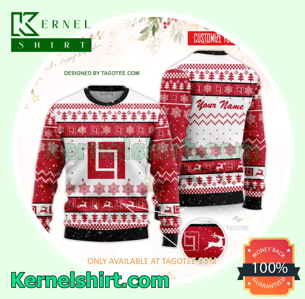 Lincoln College of Technology-Indianapolis Logo Xmas Knit Sweaters